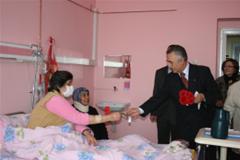 Ziyaeddin Başkan hasta ziyaretinde