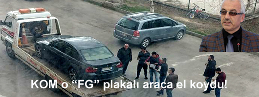 DEVLET DEKANIN ALTINDA “FG” PLAKALI ARABAYI ÇEKTİ ALDI!